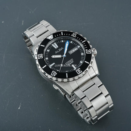 Alba Mechanical AL4701X1 Automatic Men Black Dial Stainless Steel Strap