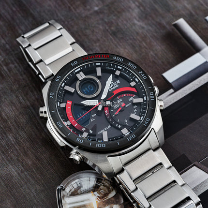Casio Edifice ECB-900DB-1ADR Men Digital Analog Dial Stainless Steel Band