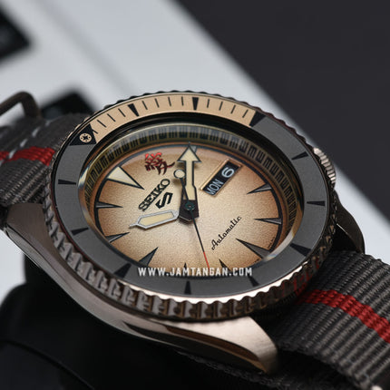 Seiko 5 Sports SRPF71K1 Naruto & Boruto Gaara Model Dual Tone Nylon Strap Limited Edition