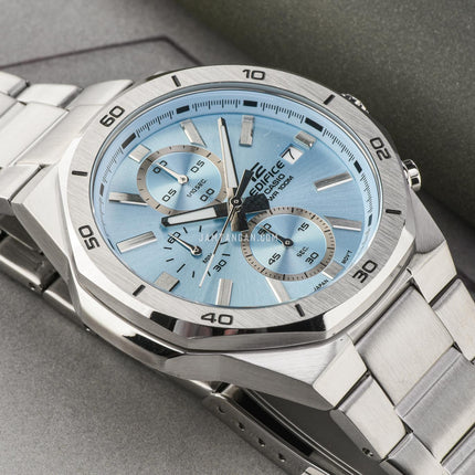 Casio Edifice EFV-640D-2BVUDF Chronograph Men Blue Dial Stainless Steel Band