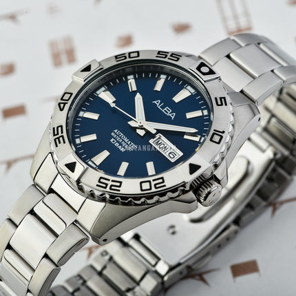 Alba Mechanical AL4393X1 Men Blue Dial Stainless Steel Strap