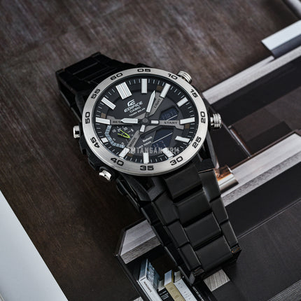 Casio Edifice ECB-2000DD-1ADF Men Sospensione Digital Analog Dial Gunmetal Stainless Steel Band