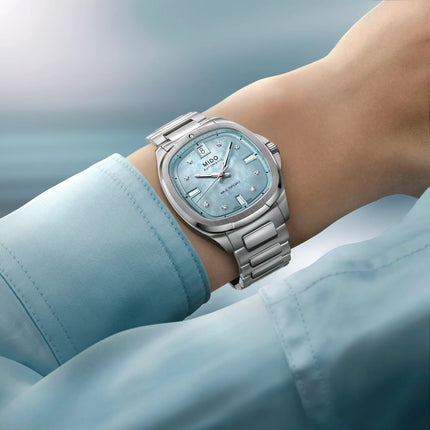 MIDO Multifort TV 35 M049.307.11.136.00 Men Automatic Mother Of Pearl Dial Stainless Steel Strap