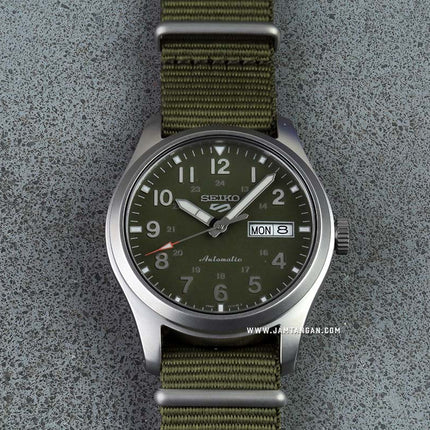Seiko 5 Sports SRPG33K1 Automatic Field Green Dial Green Nylon Strap