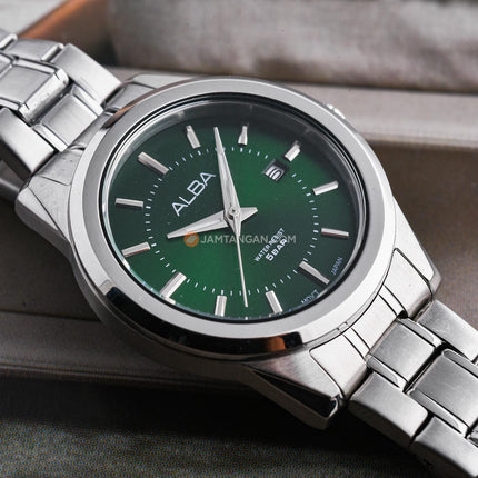 Alba AH7EP7X1 Ladies Green Dial Stainless Steel Strap