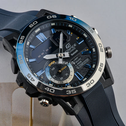 Casio Edifice ECB-40NP-1ADF Nighttime Drive Series Digital Analog Dial Blue Navy Resin Band