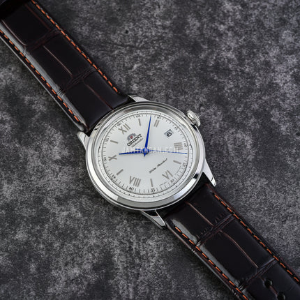 Orient Bambino V2 Roman TAC00009W Automatic White Dial Brown Leather Strap