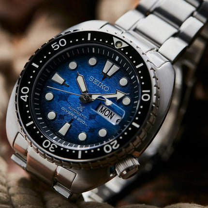 Seiko Prospex SRPE39K1 King Turtle Manta Ray Save The Ocean Stainless Steel Strap Special Edition