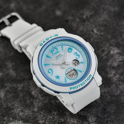 Casio Baby-G BGA-290US-2ADR Sea Elements Series Digital Analog Dial White Resin Band