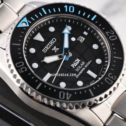 Seiko Prospex SNE575P1 PADI Solar Black Dial Stainless Steel Strap Special Edition