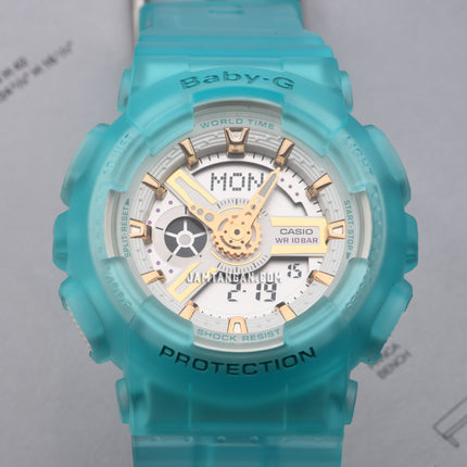 Casio Baby-G BA-110SC-2ADR Spring And Summer Digital Analog Dial Tosca Transparent Resin Band