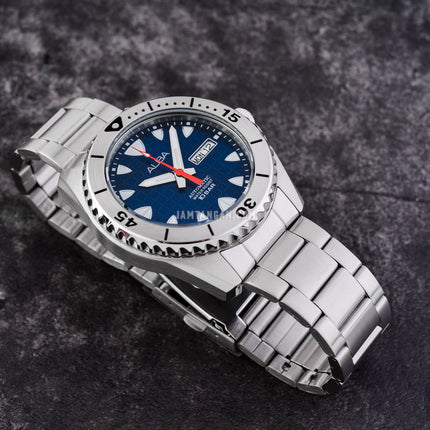 Alba Mechanical AL4579X1 Automatic Men Blue Patterned Dial Stainless Steel Strap
