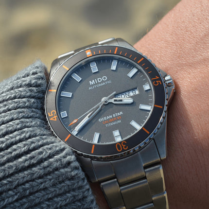 MIDO Ocean Star M026.430.44.061.00 Caliber 80 Automatic Anthracite Dial Titanium Strap
