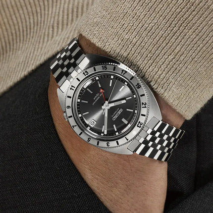 Seiko Prospex Land SPB411J1 GMT Navigator Timer Recreation Grey Dial St. Steel Strap Limited Edition