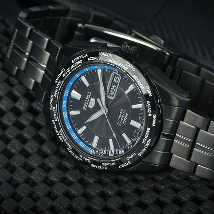 Seiko 5 Sports SNZG57K1 Automatic Black Dial Black Stainless Steel Strap