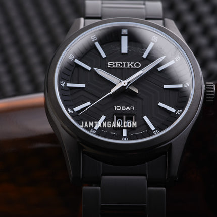 Seiko Classic SUR515P1 Discover More Black Dial Black Stainless Steel Strap