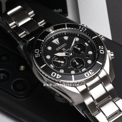 Seiko Prospex SSC757J1 Sumo Solar Chronograph Black Dial Stainless Steel Strap