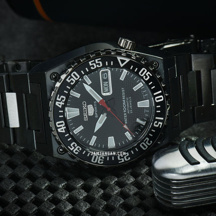 Seiko 5 Sports SNZD73K1 Automatic Men Black Dial Stainless Steel Strap