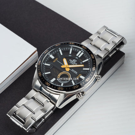 Casio Edifice EFV-C100D-1BVDF Chronograph Men Black Dial Stainless Steel Strap