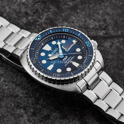 Seiko Prospex SRPK01K1 King Turtle PADI Great Blue Dial Stainless Steel Strap Special Edition