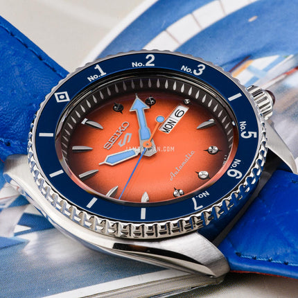 Seiko 5 Sports X Jojo Bizarre Adventure SBSA031 Guido Mista Leather Strap Limited Edition (JDM)