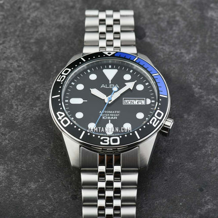 Alba Mechanical AL4195X1 Men Batman Black Dial Stainless Steel Strap