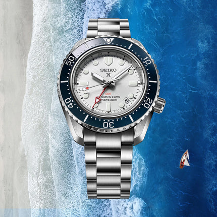 Seiko Prospex SPB519J1 1968 Heritage Diver’s GMT 60th Anniversary Silvery White Dial St Steel Strap