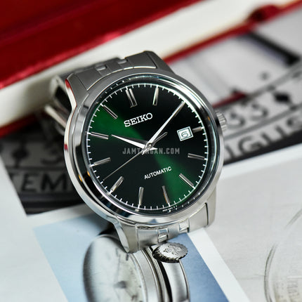 Seiko Classic SRPH89K1 Discover More Green Dial Stainless Steel Strap