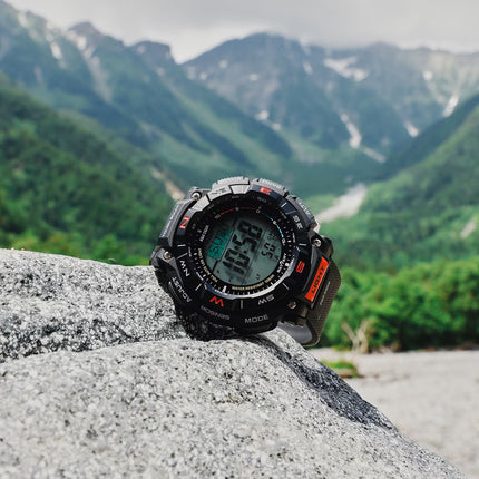 Casio Pro Trek PRG-340-1DR Tough Solar Digital Dial Black Resin Band