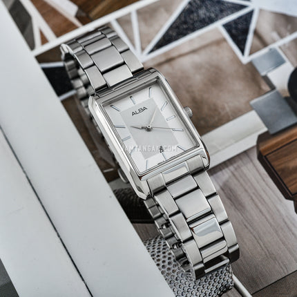 Alba AH7DH3X1 Ladies Silver Dial Stainless Steel Strap
