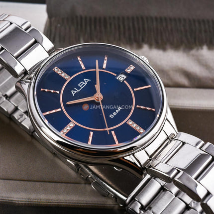 Alba Fashion AG8Q53X1 Ladies Blue Dial Stainless Steel Strap