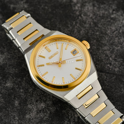 Seiko Ladies SUR578P1 Discover More Silver Dial Dual Tone Stainless Steel Strap