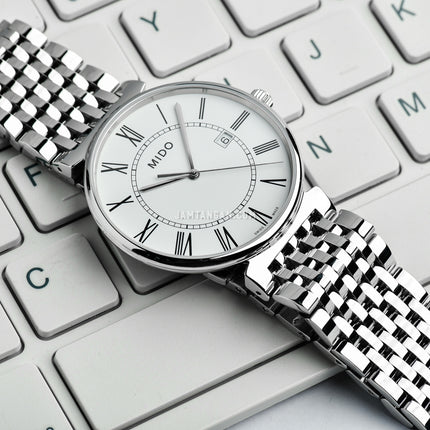 MIDO Dorada M033.410.11.013.00 Men Silver Dial Stainless Steel Strap