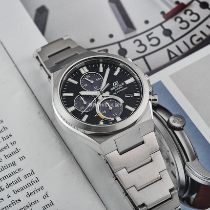 Casio Edifice EQS-950D-1AVUDF Solar Powered Chronograph Black Dial Stainless Steel Band