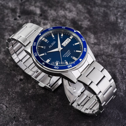 Alba Mechanical AL4593X1 Automatic Men Blue Dial Stainless Steel Strap