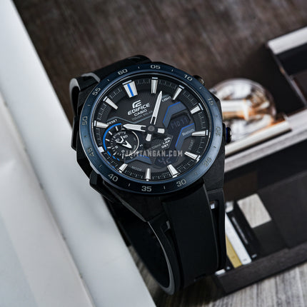 Casio Edifice ECB-2200PB-1ADF Men Windflow Digital Analog Black Dial Black Resin Band