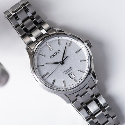 Seiko Presage SRPD39J1 Zen Garden Automatic White Dial Stainless Steel Strap