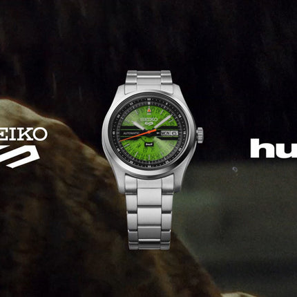 Seiko 5 Sports x HUF SRPM09K1 Green Dial Stainless Steel Strap Limited Edition