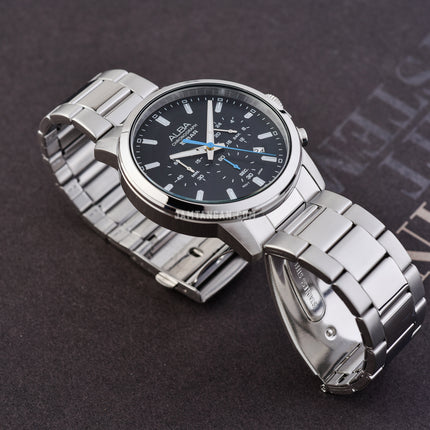 Alba Active AT3J57X1 Men Chronograph Black Dial Stainless Steel Strap