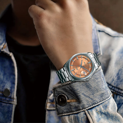 Alba Active AS9V93X1 Salmon Dial Stainless Steel Strap