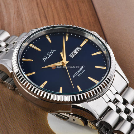 Alba Mechanical AL4237X1 Automatic Man Blue Dial Stainless Steel Strap