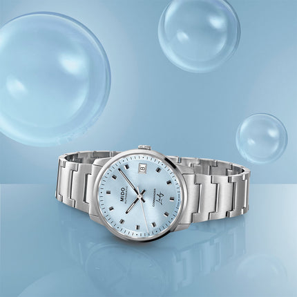 Mido Commander M021.207.11.041.00 Lady Blue Dial Stainless Steel Strap