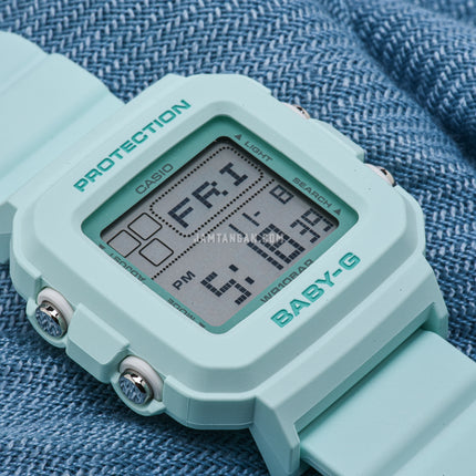 Casio Baby-G BGD-10-3DR Ladies Digital Dial Light Green Resin Band