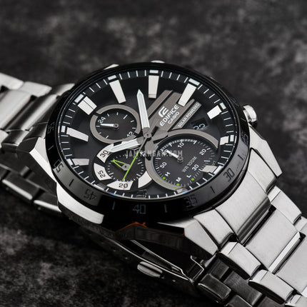 Casio Edifice EQS-940DB-1AVUDF Solar Powered Chronograph Black Dial Stainless Steel Band
