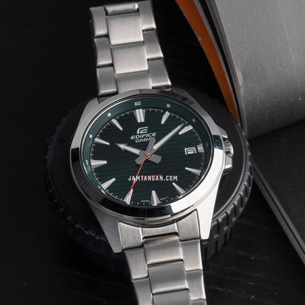 Casio Edifice EFV-140D-3AVUDF Green Dial Stainless Steel Strap