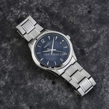 Seiko Classic SUR419P1 Discover More Blue Dial Stainless Steel Strap