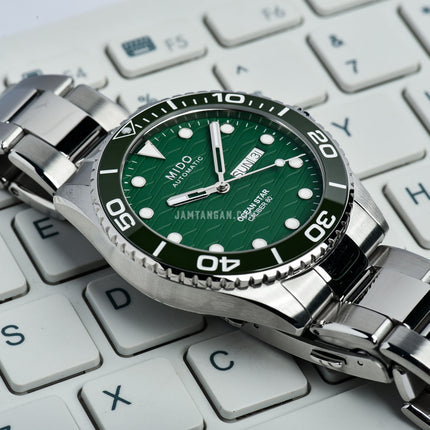 MIDO Ocean Star 200C M042.430.11.091.00 Men Automatic Green Dial Stainless Steel Strap