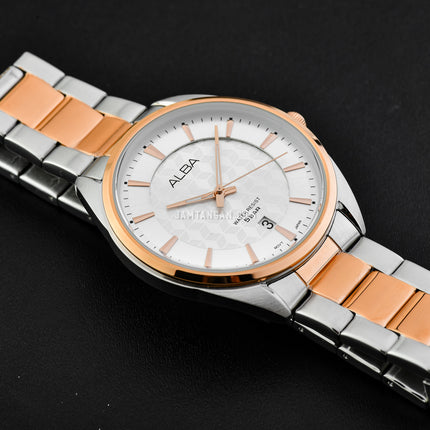 Alba AS9Q78X1 Silver Dial Dual Tone Stainless Steel Strap