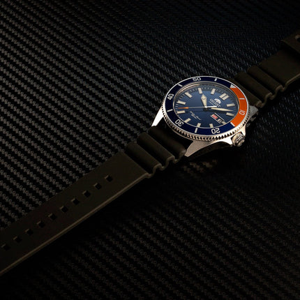 Orient Mechanical Sport RA-AA0916L Kanno Divers Automatic Men Blue Dial Black Rubber Strap