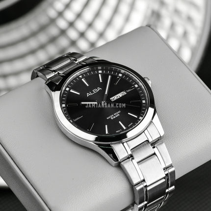 Alba Prestige AJ6153X1 Men Grey Brown Dial Stainless Steel Strap